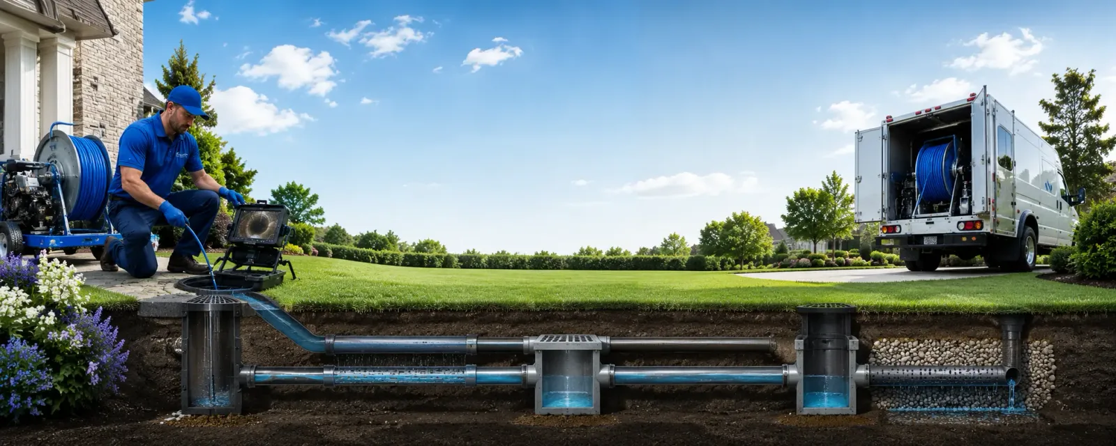 Outdoor drain cleaning information for Pompton Plains, NJ